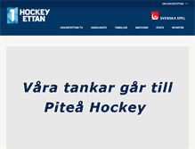 Tablet Screenshot of hockeyettan.se